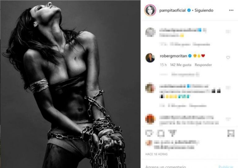 La reacción de Roberto García Moritán a una foto súper hot de Pampita... ¡encadenada!
