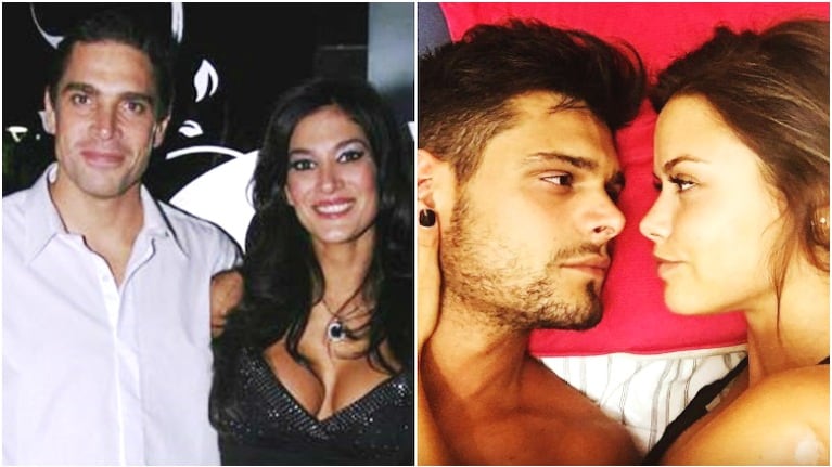 La reacción de Silvina Escudero y Matías Alé al ver a sus ex, Lucas Velasco y María del Mar, de novios (Fotos: Web e Instagram)