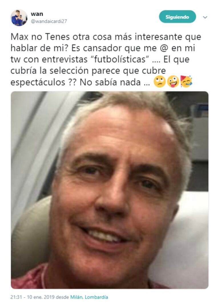La reacción de Wanda Nara, luego de que Maxi López aseguró que ella lo llama cuando Icardi está con su equipo