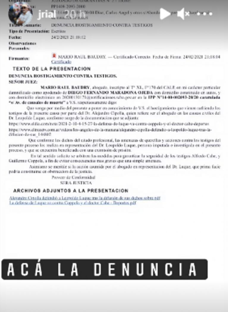 La reacción del abogado de Morena Rial, luego de que Jorge lo tildara de 'impresentable': "¡Acá tenés mi respuesta!"