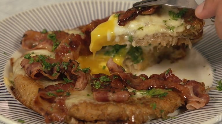 La receta de la papa rosti a la pizza. Foto: Cucinare.TV