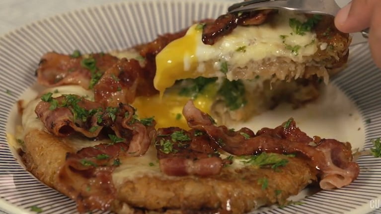 La receta de la papa rosti a la pizza. Foto: Cucinare.TV