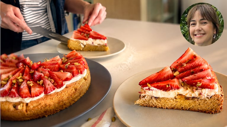 La receta de la torta bretona de Ximena Sáenz. Foto: montaje