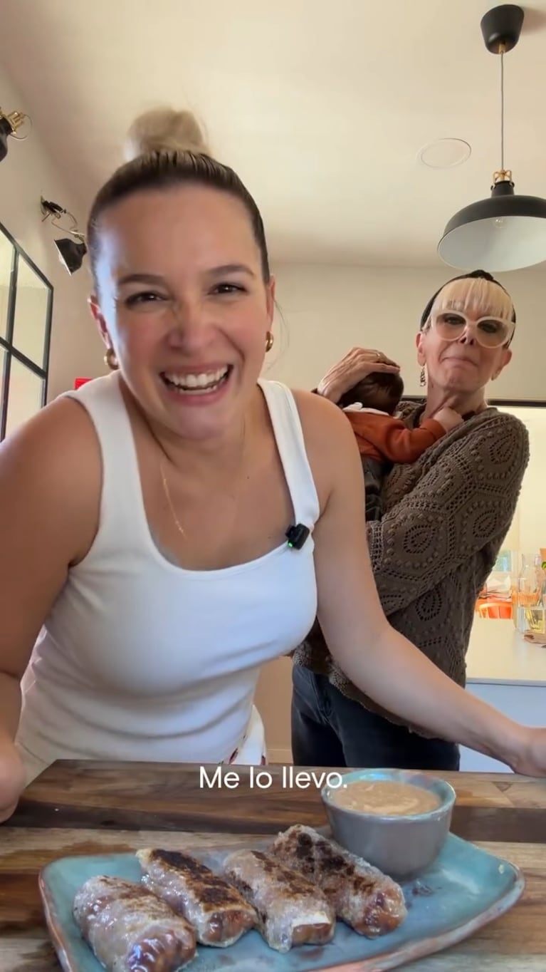 La receta de rolls veggie de Sofía Pachano que cocinó junto a Valeria Lynch (Instagram)