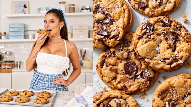 La receta de Sofía Gonet para hacer las mejores cookies de chocolate. Foto: montaje