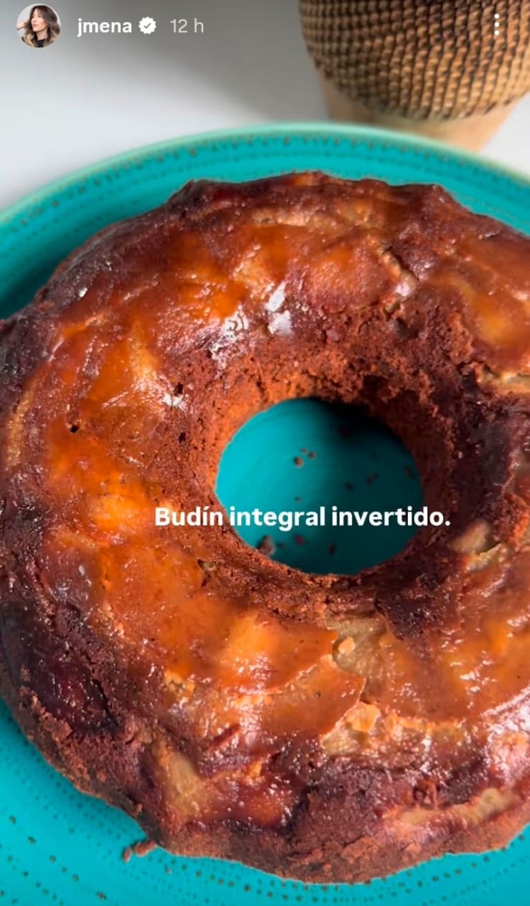 La receta del budín integral invertido de Jimena Barón que fue furor en redes (Instagram)
