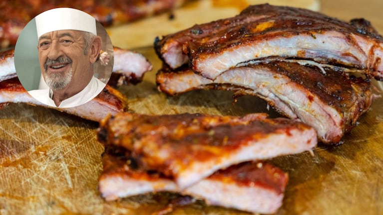 La receta exprés de costilla de cerdo de Karlos Arguiñano. Foto: montaje