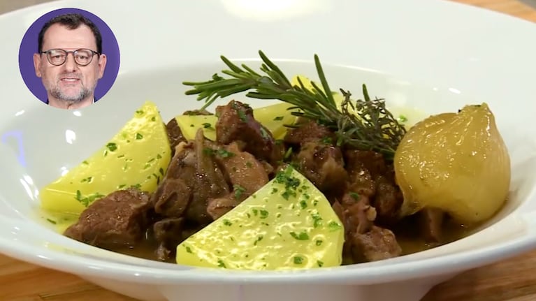 La receta francesa de Christophe Krywonis para hacer un estofado de carne. Foto: Cucinare TV
