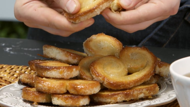 La receta para preparar las palmeritas en solo tres pasos. Foto: Cucinare.TV.
