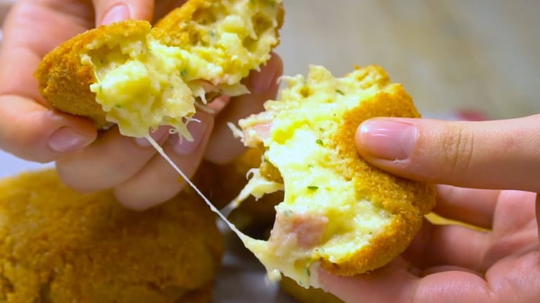 La receta para unas increíbles bombas de papas rellenas. Foto: Cucinare.TV.