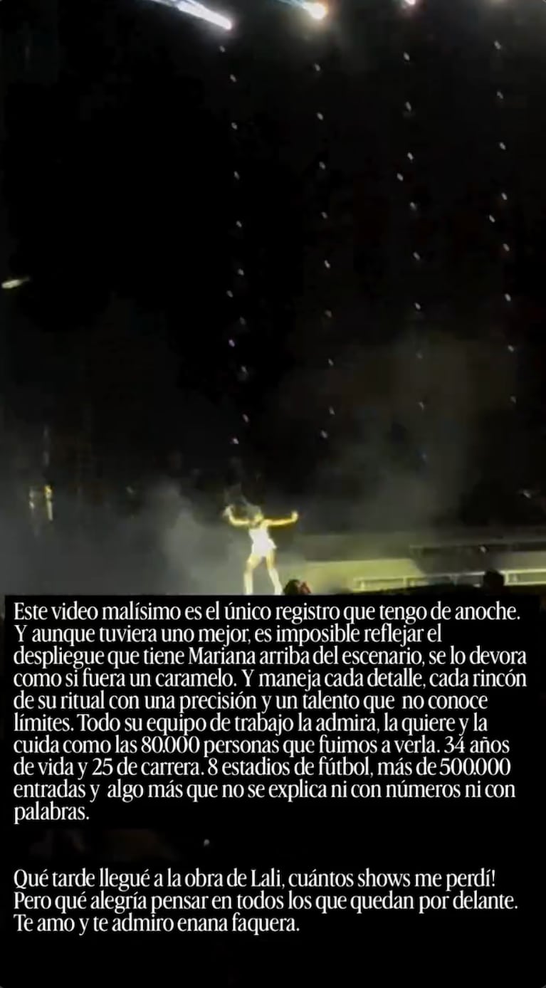 La reflexión de Pedro Rosemblat tras el show de Lali (Foto: Instagram @pedrorosemblat)