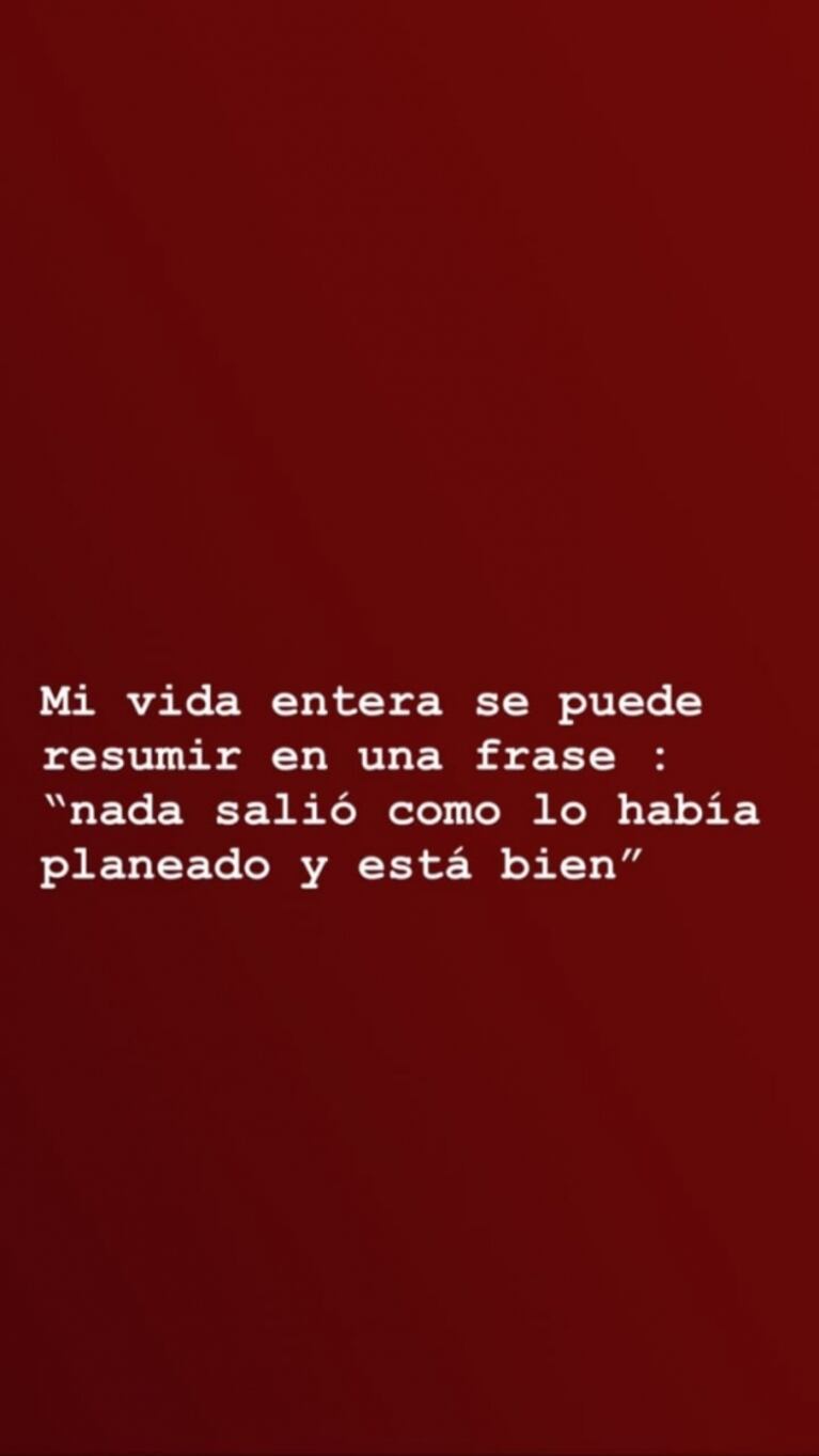 La reflexión de Tinelli en Instagram Stories: "Mi vida entera se puede resumir en una frase..."