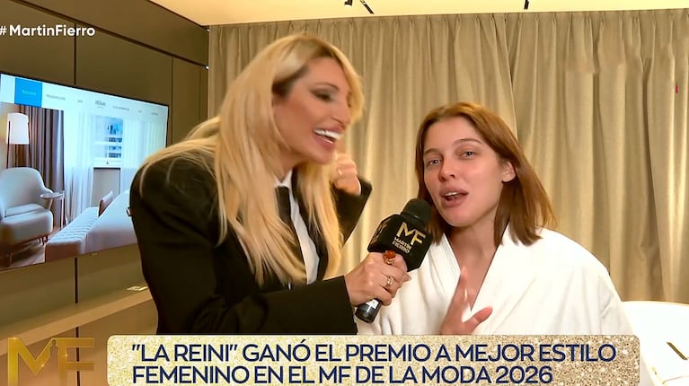 La Reini reveló su insólita cábala en los Martín Fierro (captura de TELEFE)