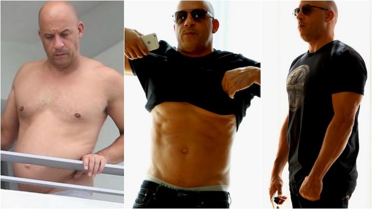 La respuesta con foto de Vin Diesel a los que lo criticaron por su aspecto desmejorado (Fotos: Web e Instagram)