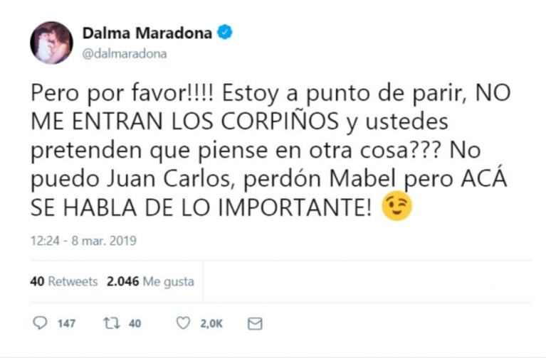 La respuesta de Dalma Maradona ante las consultas por los 3 hijos cubanos de Diego: "Estoy a punto de parir y..."