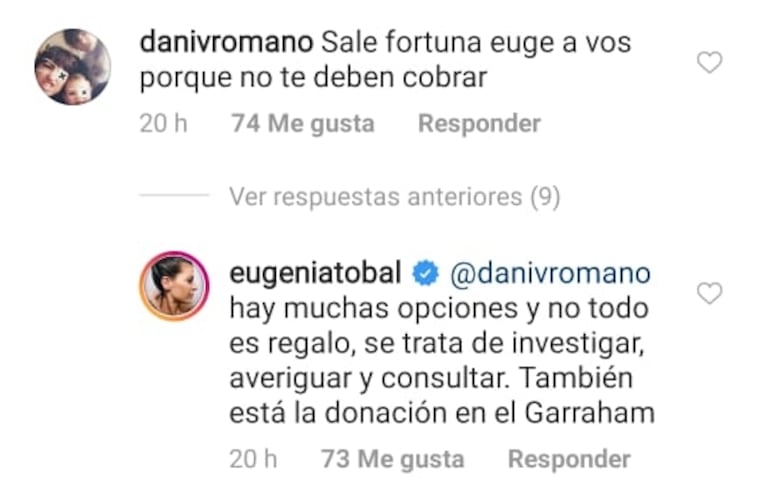 La respuesta de Eugenia Tobal a las críticas por guardar las células madre de su beba en un centro privado: "Hay muchas opciones"