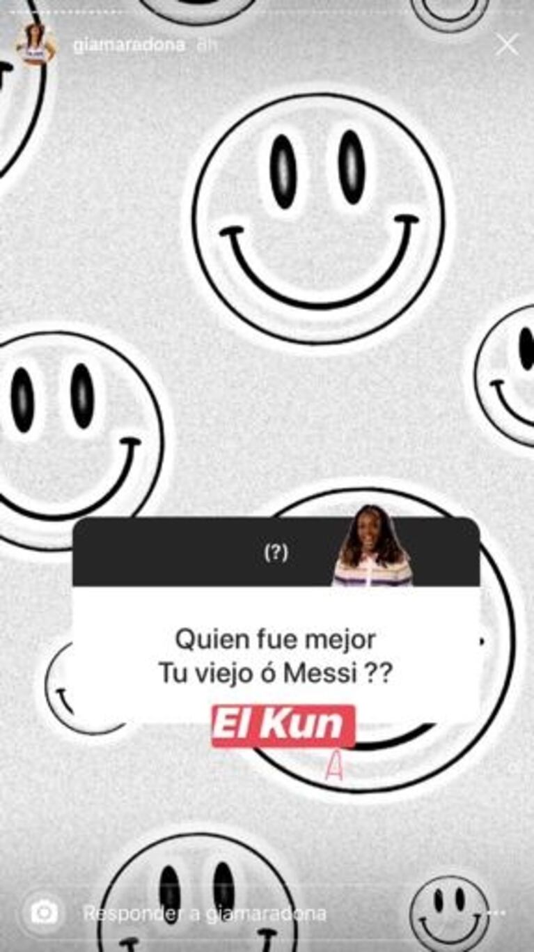 La respuesta de Gianinna Maradona cuando le preguntaron quién es el mejor entre Diego y Messi: eligió al Kun
