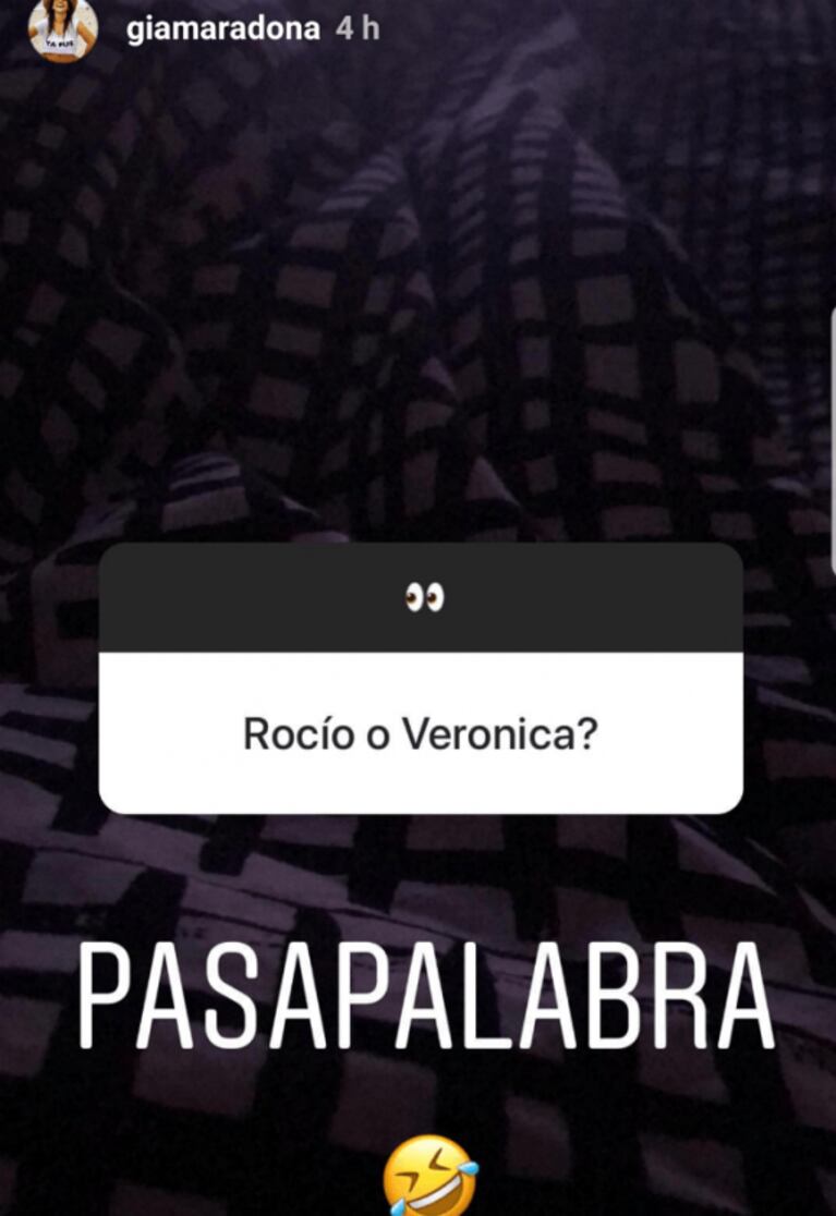 La respuesta de Gianinna Maradona cuando le preguntaron si prefería a Verónica Ojeda o a Rocío Oliva