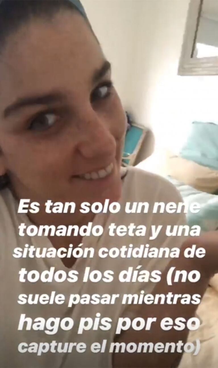 La respuesta de Juana Repetto tras las críticas a su provocadora foto, amamantando en el inodoro