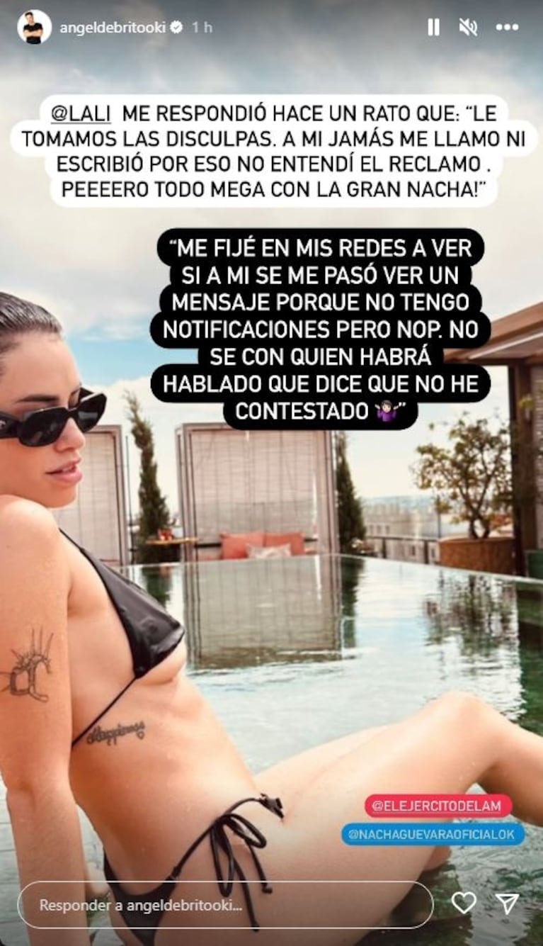 La respuesta de Lali Espósito tras el pedido de disculpas de Nacha Guevara