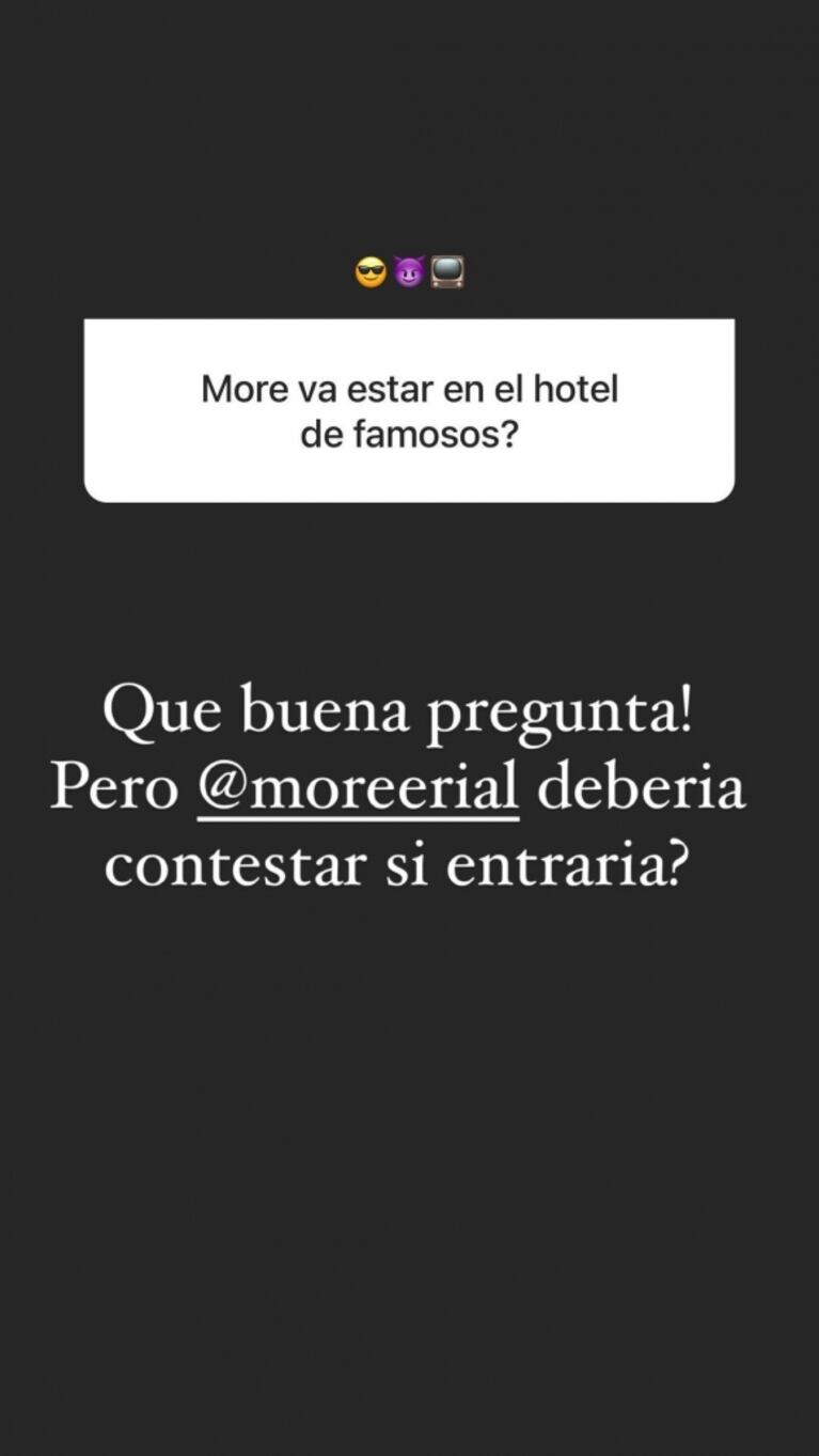 La respuesta de More Rial ante la posibilidad de participar de El hotel de los famosos: "Espero que tengan mi celular"