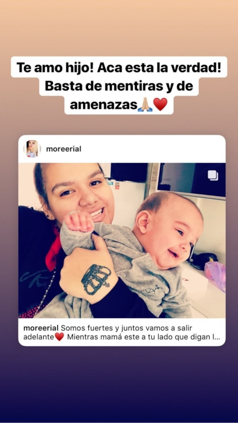 La respuesta de Morena Rial a la fuerte carta de Facundo Ambrosioni: "Se olvida cuando nos golpeaba, hijito"
