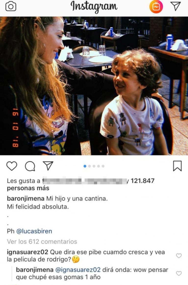 La respuesta sin filtro de Jimena Barón cuando un seguidor le preguntó que dirá su hijo por sus escenas hot