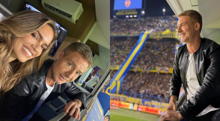 La romántica cita de Adrián Suar y Rocío Robles en la cancha de Boca