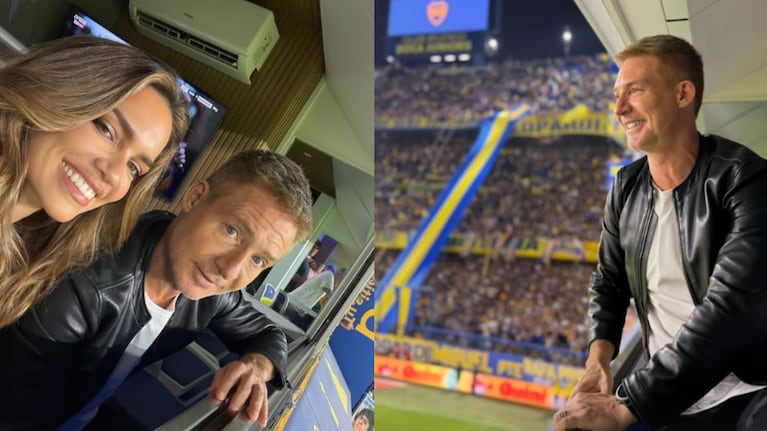 La romántica cita de Adrián Suar y Rocío Robles en la cancha de Boca