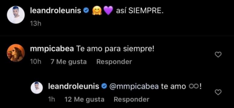 La romántica foto de Chino Leunis junto a su novia y la tierna reacción de ella: "Te amo para siempre"