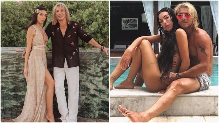 La romántica postal de Claudio Paul Caniggia con Sofía Bonelli en el Caribe (Fotos: Instagram)
