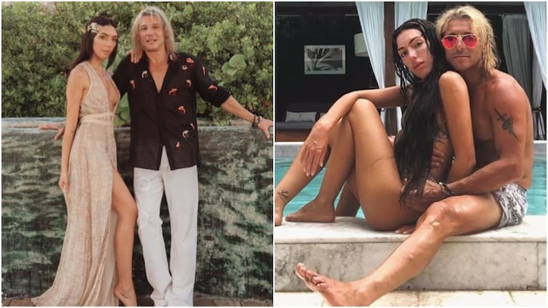 La romántica postal de Claudio Paul Caniggia con Sofía Bonelli en el Caribe (Fotos: Instagram)