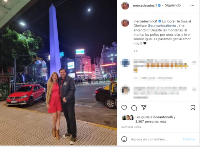 La romántica salida de Mercedes Ninci con su nuevo novio por las calles porteñas: "¡La pasamos genial, amor mío!"