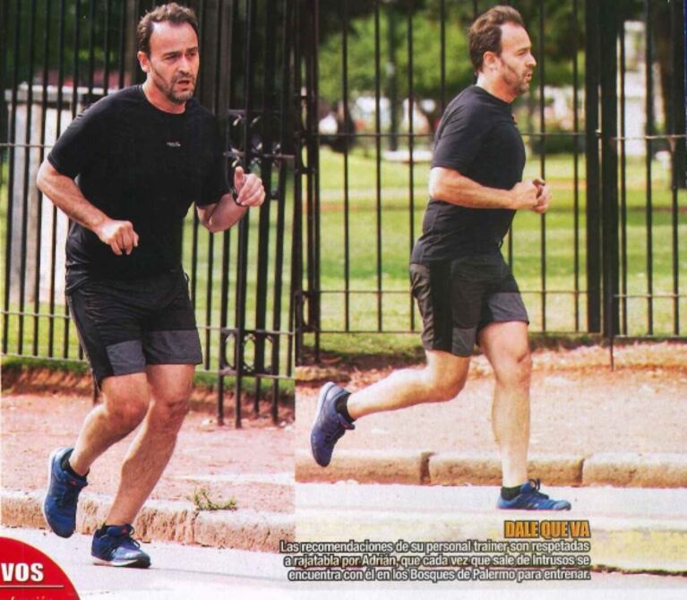 La rutina fitness de Adrián Pallares en los Bosques de Palermo: "Lo hago para sentirme mejor y conservar el peso"