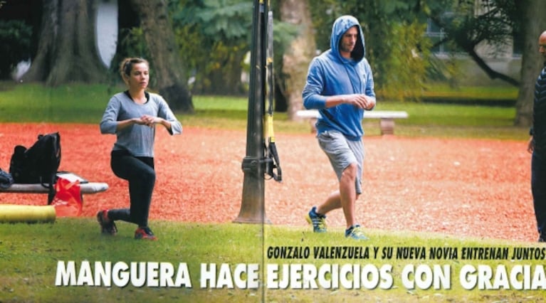 La rutina fitness de Gonzalo Valenzuela junto a su bella novia, María Gracia Omegna