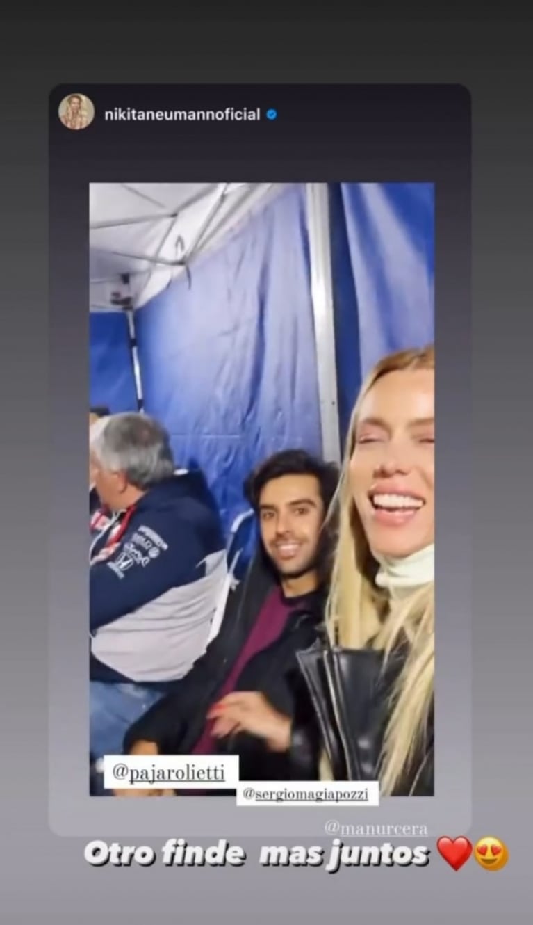 La salida familiar de Nicole Neumann con su novio a puro canto: "Otro fin de semana más juntos"