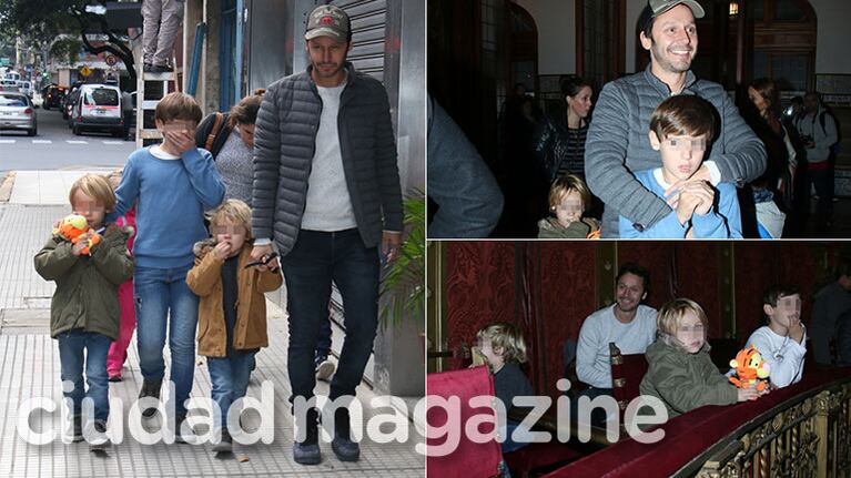 La salida teatral de Benjamín Vicuña con sus hijos (Fotos: Movilpress)