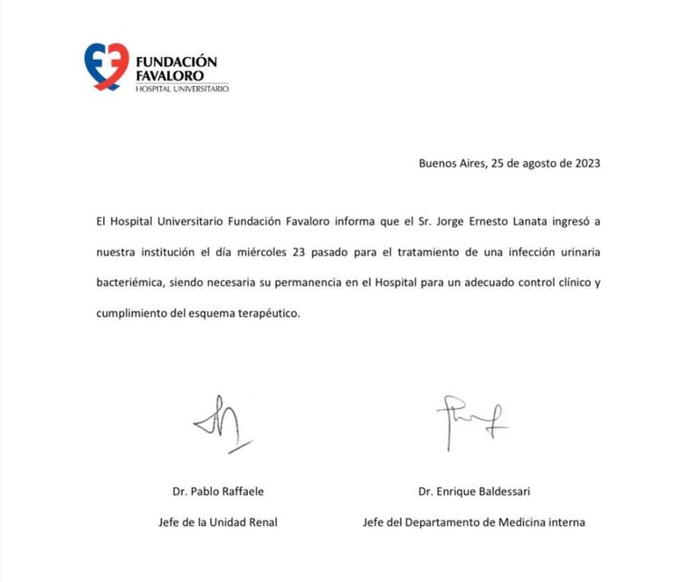 La salud de Jorge Lanata: dan a conocer el primer parte médico