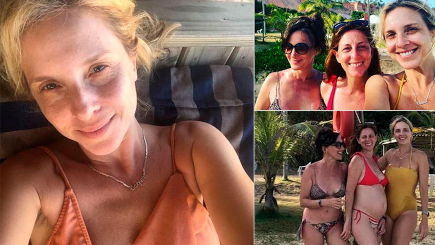 La selfie al natural de Carla Peterson, en sus vacaciones playeras: Así, solo las líneas que el tiempo deja