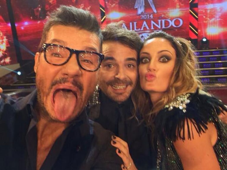 La selfie de Marcelo Tinelli, Paula Chaves y Pedro Alfonso (Foto: Twitter). 