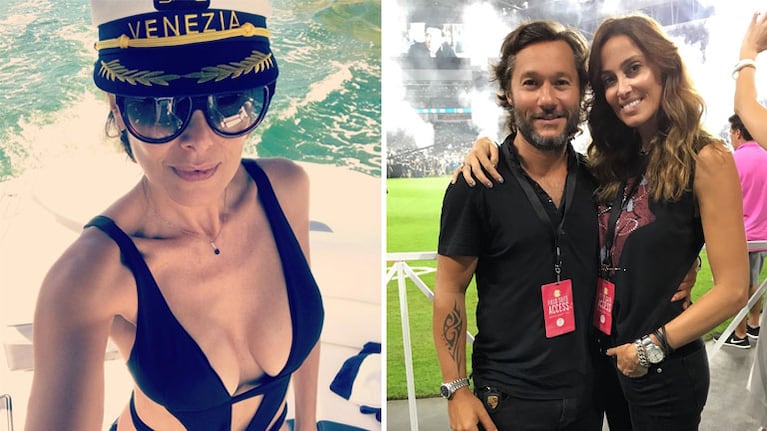 La selfie hot de Débora Bello con look de comandante de un yate