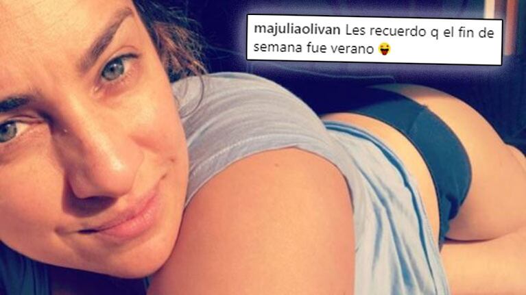La selfie ratonera de María Julia Oliván.