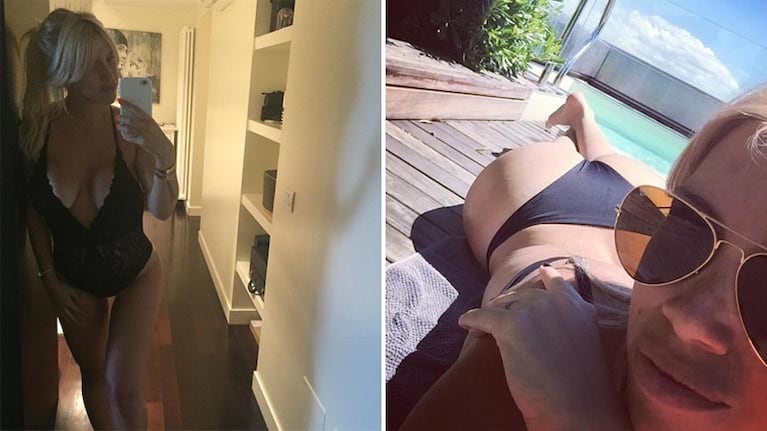 La selfie ratonera de Wanda Nara, con tres meses de embarazo. (Foto: Instagram)