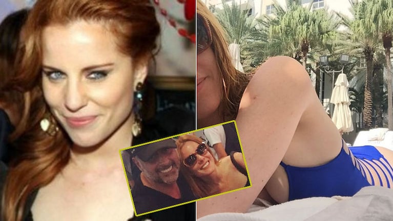La selfie sexy de Agustina Kämpfer durante sus vacaciones con Jorge Rial: malla escotada desde las playas de Miami ¡y pícaro chiste!