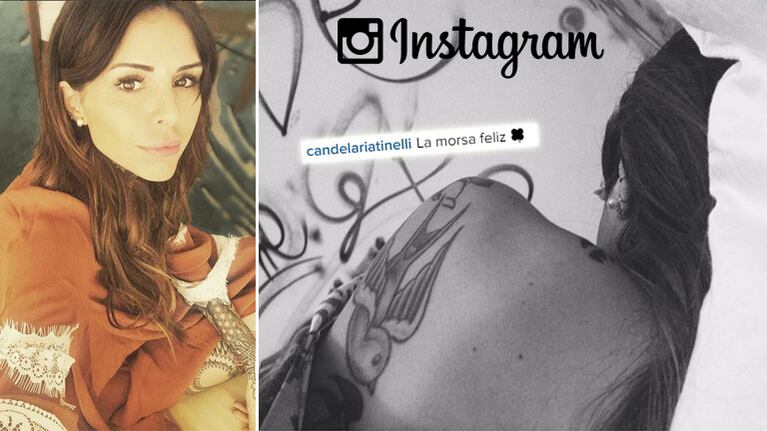 La sensual foto de Cande Tinelli entre las sábanas. (Foto: Instagram)