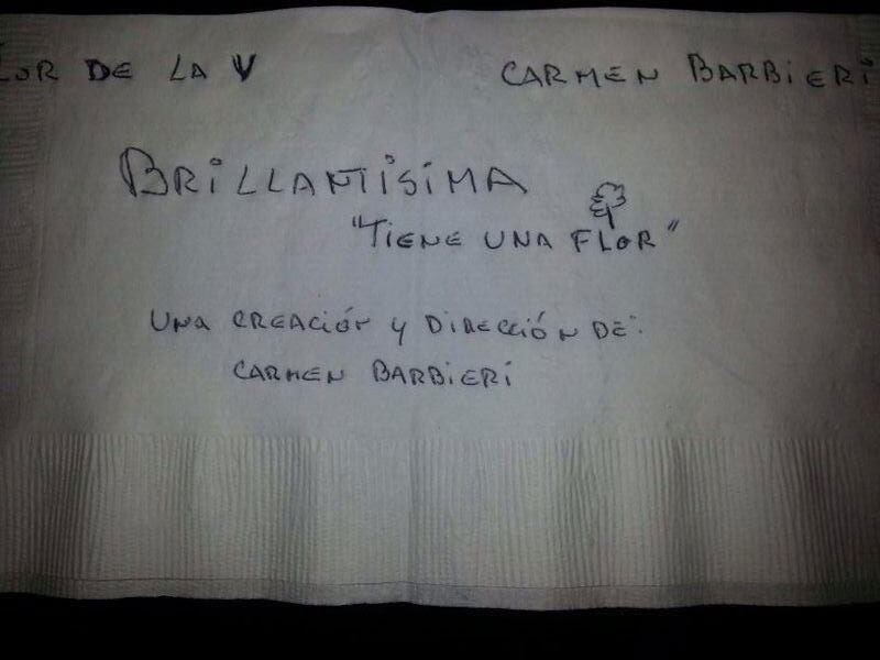 La servilleta que publicó Rial con otra posible marquesina (Foto: Twitter). 