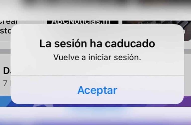 "La sesión ha caducado"