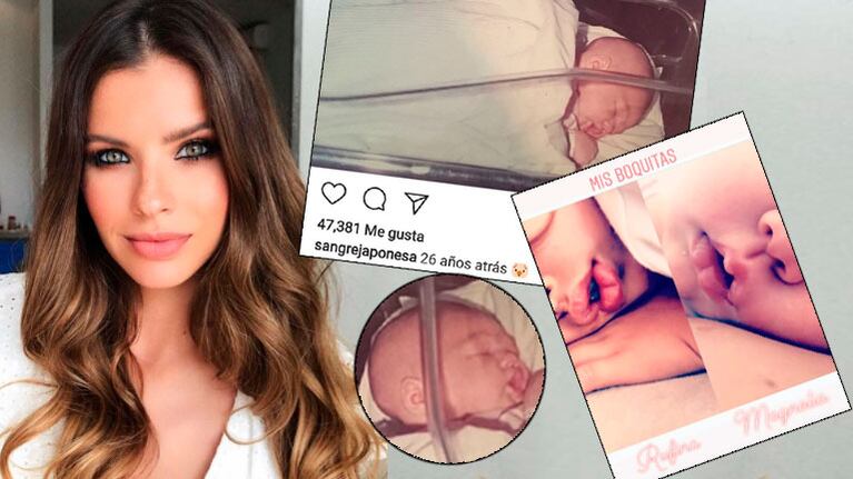 La similitud facial de la China Suárez con sus hijas
