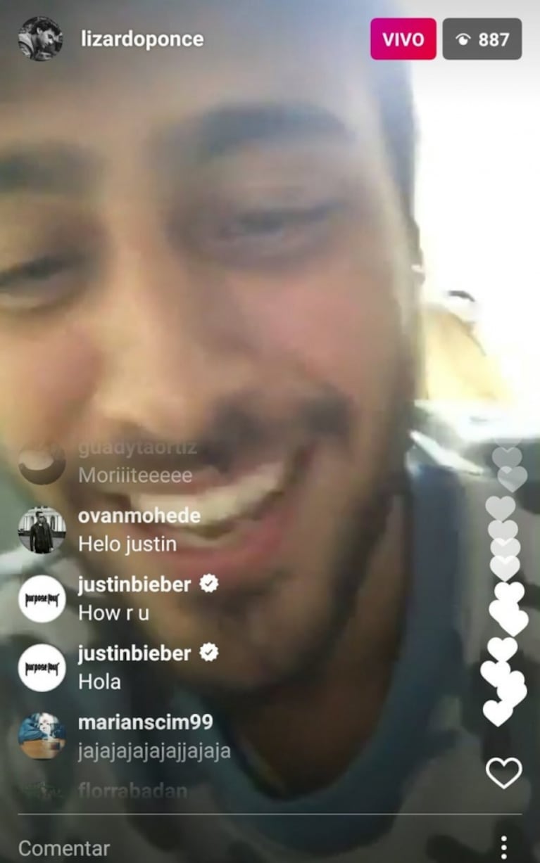 La sorpresa del periodista Lizardo Ponce cuando vio que Justin Bieber lo saludó en plena transmisión en vivo de Instagram: "Estaba en shock"