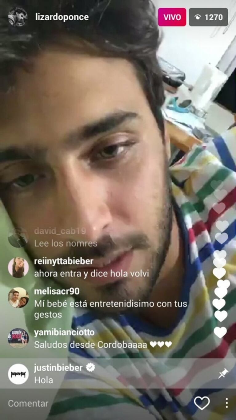 La sorpresa del periodista Lizardo Ponce cuando vio que Justin Bieber lo saludó en plena transmisión en vivo de Instagram: "Estaba en shock"